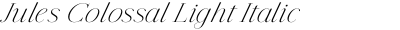 Jules Colossal Light Italic
